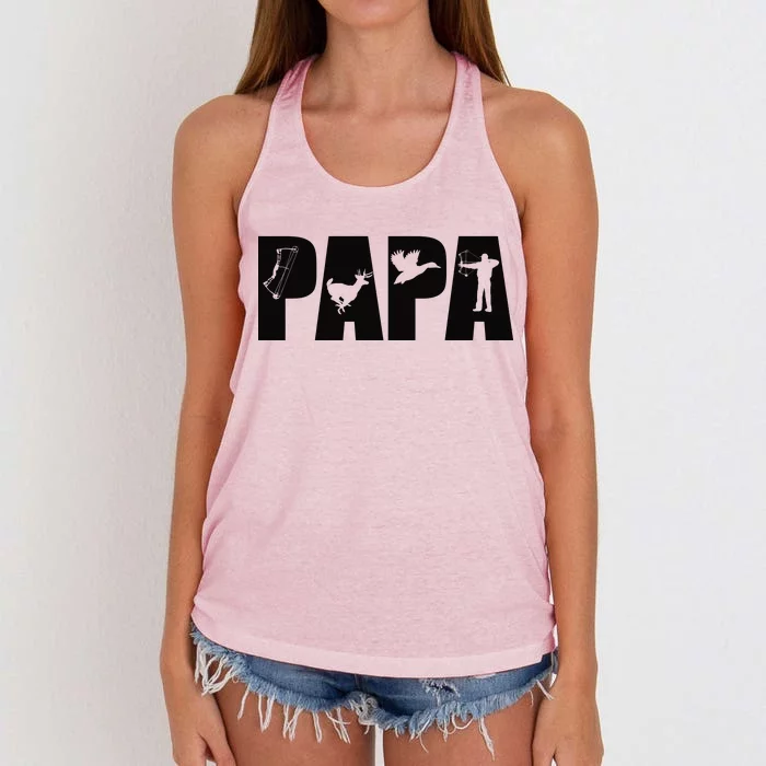 Hunting Papa Women's Knotted Racerback Tank