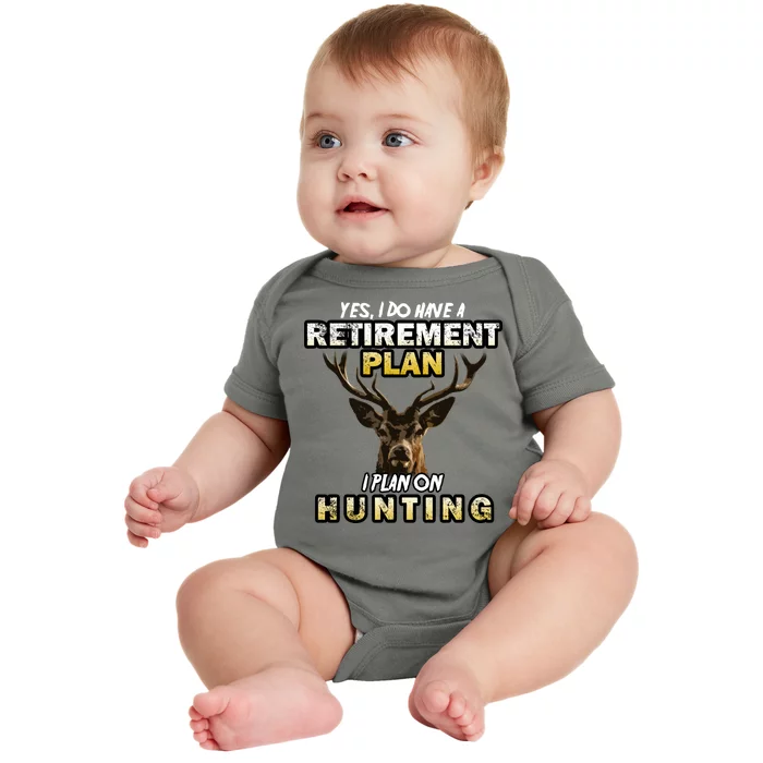 Hunting Retirement Plan Baby Bodysuit