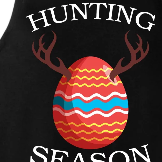 Hunting Season Deer Easter Egg Ladies Tri-Blend Wicking Tank