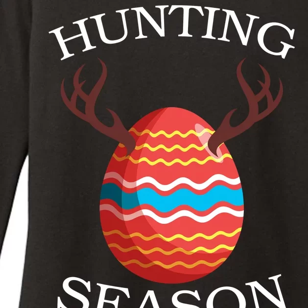 Hunting Season Deer Easter Egg Womens CVC Long Sleeve Shirt