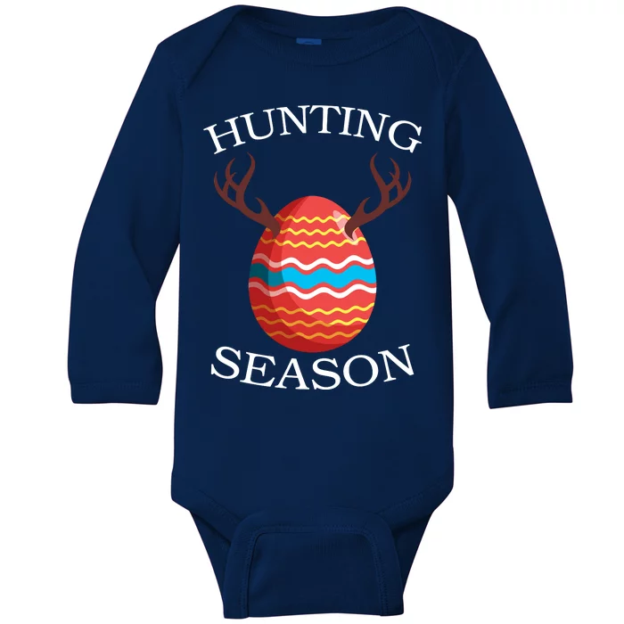 Hunting Season Deer Easter Egg Baby Long Sleeve Bodysuit