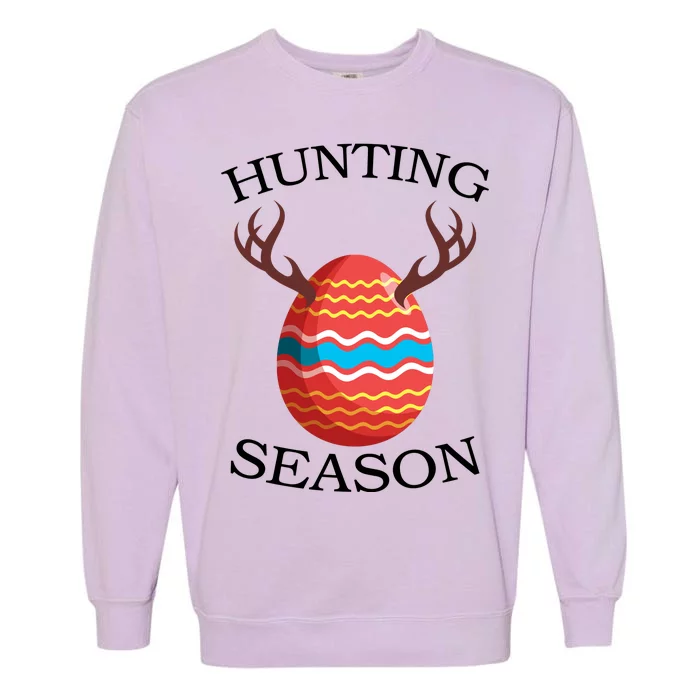 Hunting Season Deer Easter Egg Garment-Dyed Sweatshirt