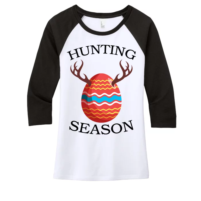 Hunting Season Deer Easter Egg Women's Tri-Blend 3/4-Sleeve Raglan Shirt