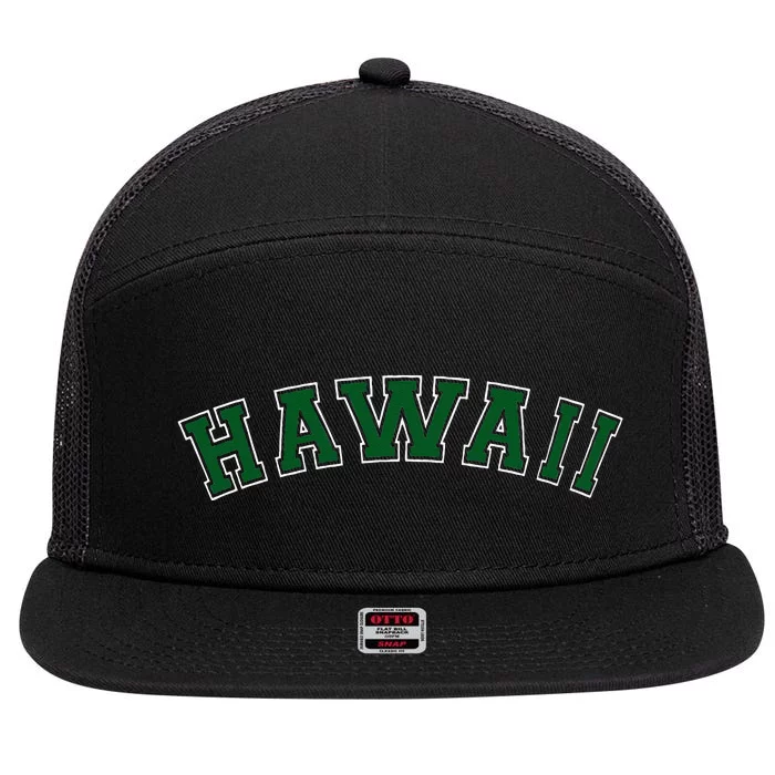 Hawaii USA Patriotic Birthday School University Gift 7 Panel Mesh Trucker Snapback Hat