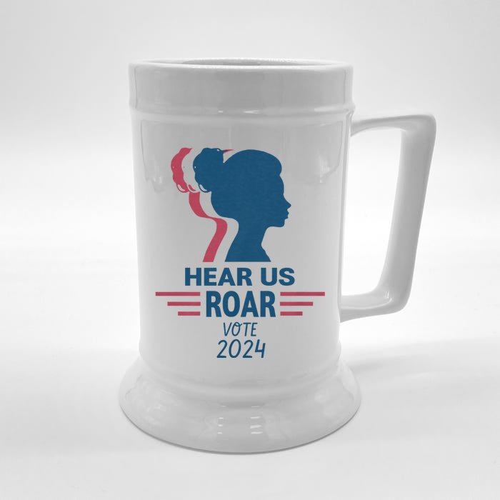 Hear Us Roar Vote 2024 Front & Back Beer Stein