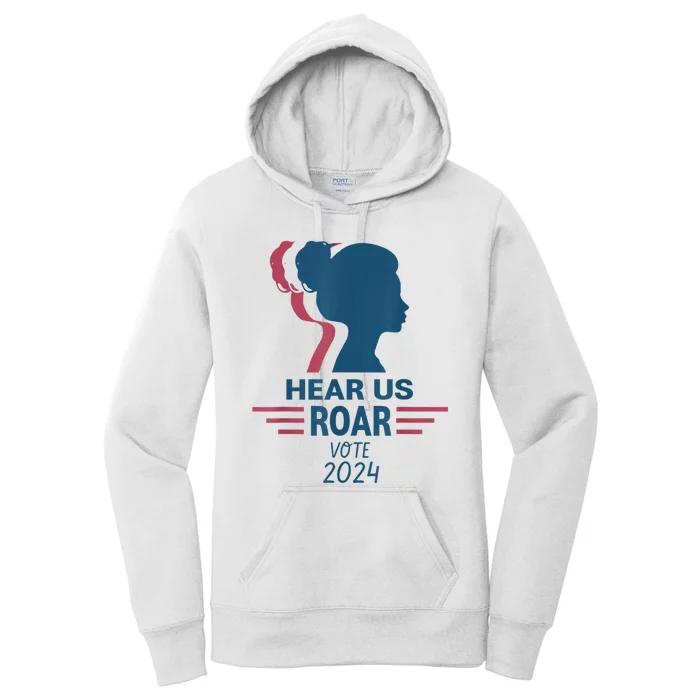 Hear Us Roar Vote 2024 Right Women's Pullover Hoodie