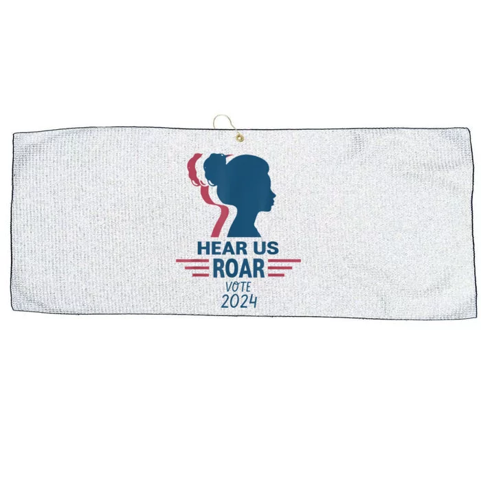 Hear Us Roar Vote 2024 Right Large Microfiber Waffle Golf Towel