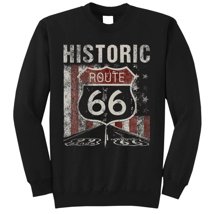 Historic U.S.A. Route 66 Highway Vintage America Road Sweatshirt