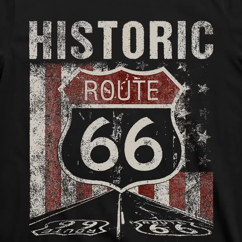 Historic U.S.A. Route 66 Highway Vintage America Road T-Shirt