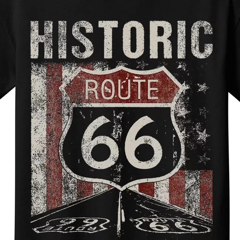 Historic U.S.A. Route 66 Highway Kids T-Shirt