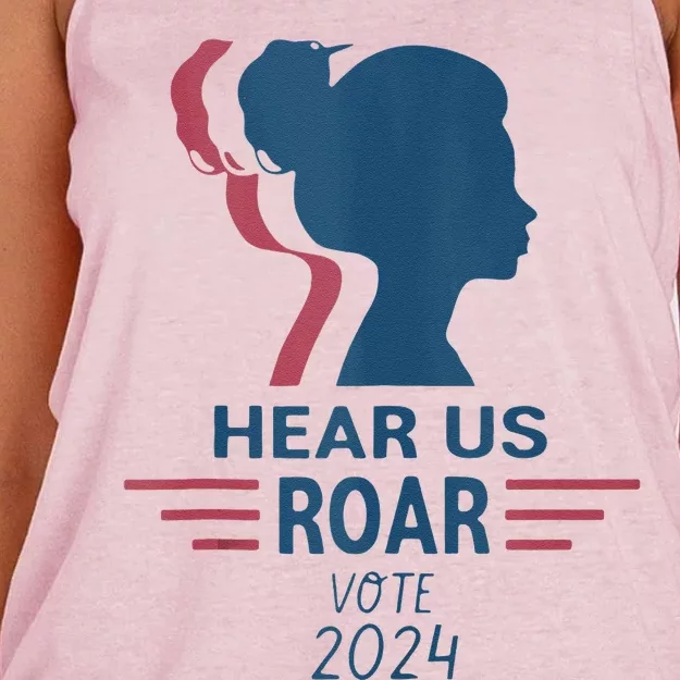 Hear Us Roar Vote 2024 Women's Knotted Racerback Tank