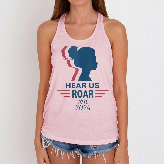 Hear Us Roar Vote 2024 Women's Knotted Racerback Tank