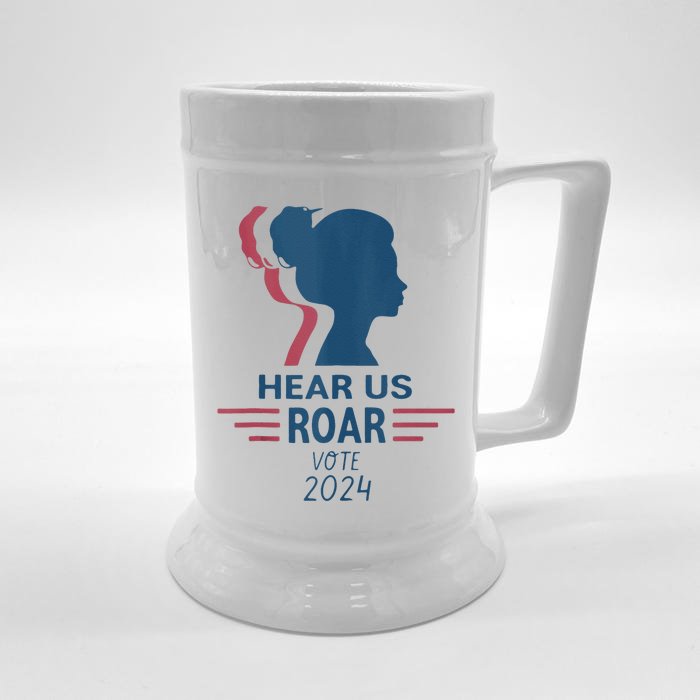 Hear Us Roar Vote 2024 Front & Back Beer Stein