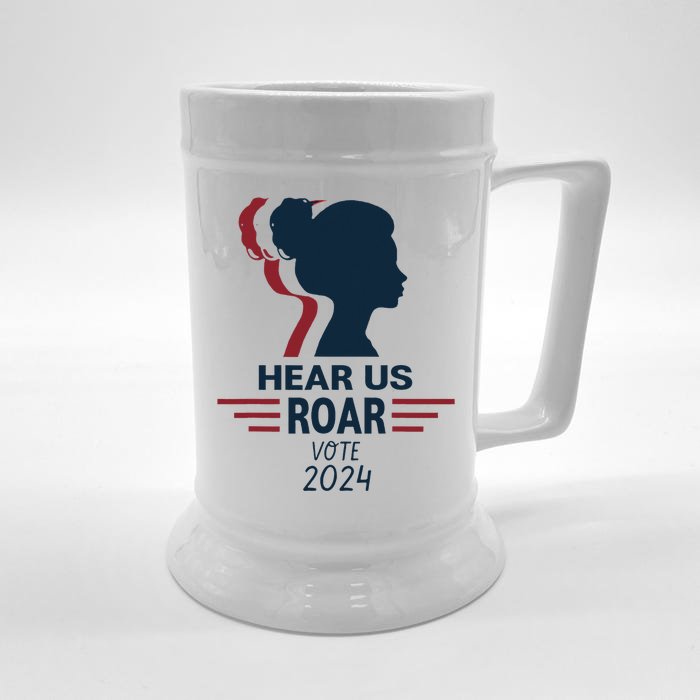 Hear Us Roar Vote 2024 Front & Back Beer Stein