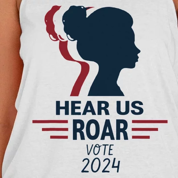 Hear Us Roar Vote 2024 Women's Knotted Racerback Tank