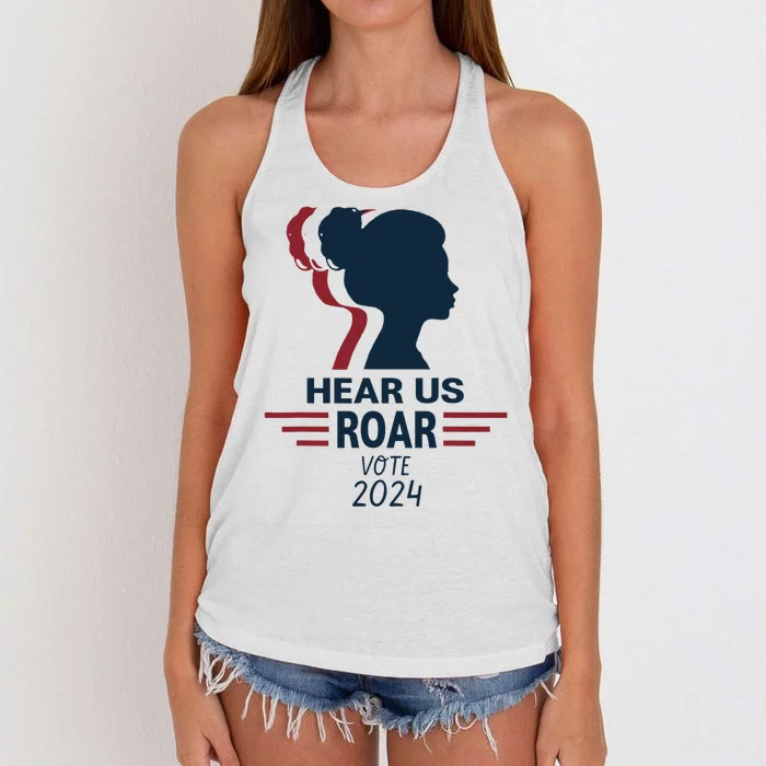 Hear Us Roar Vote 2024 Women's Knotted Racerback Tank