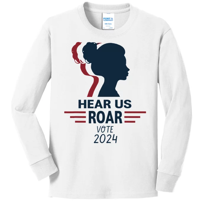 Hear Us Roar Vote 2024 Kids Long Sleeve Shirt