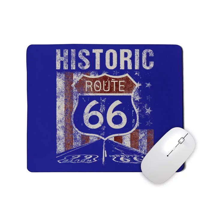 Historic U.S.A. Route 66 Highway Vintage America Road Sign Mousepad