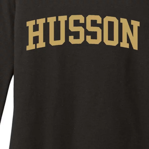 Husson U.N.I.V.E.R.S.I.T.Y Sports Fan Womens CVC Long Sleeve Shirt