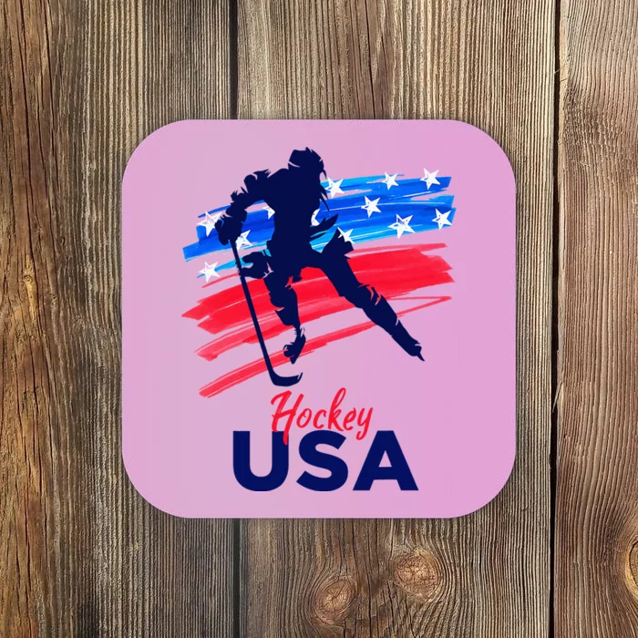 Hockey Usa Support The Team U.S.A Ice Hockey Lover Coaster