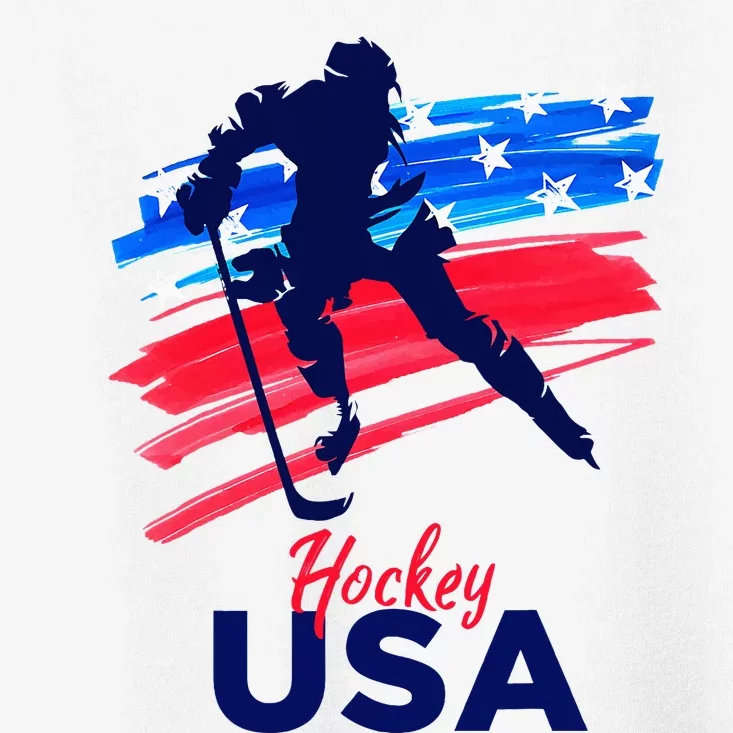 Hockey Usa Support The Team U.S.A Ice Hockey Lover Toddler T-Shirt