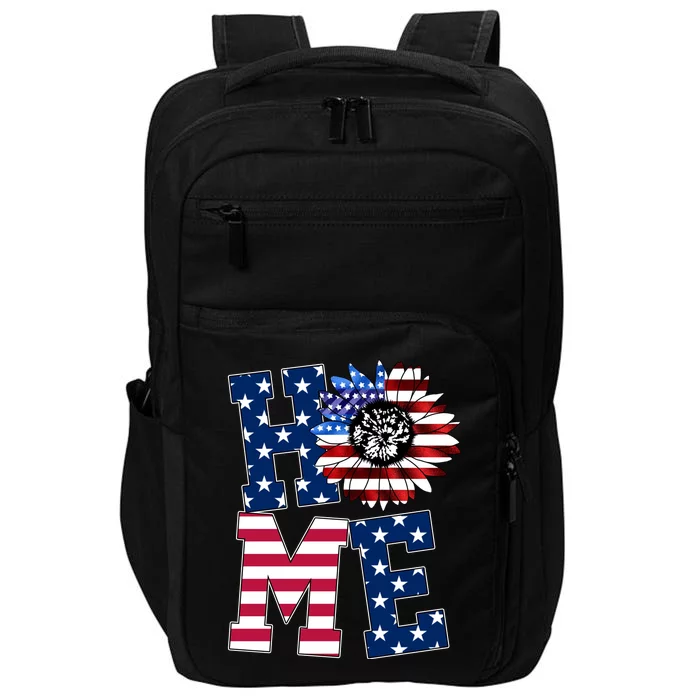 Home USA Sunflower Independence Day Celebration Impact Tech Backpack