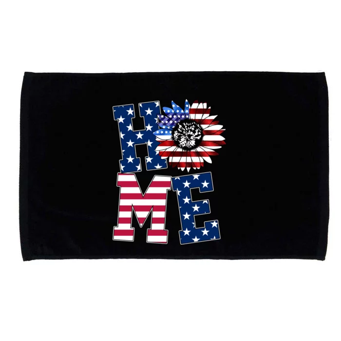 Home USA Sunflower Independence Day Celebration Microfiber Hand Towel