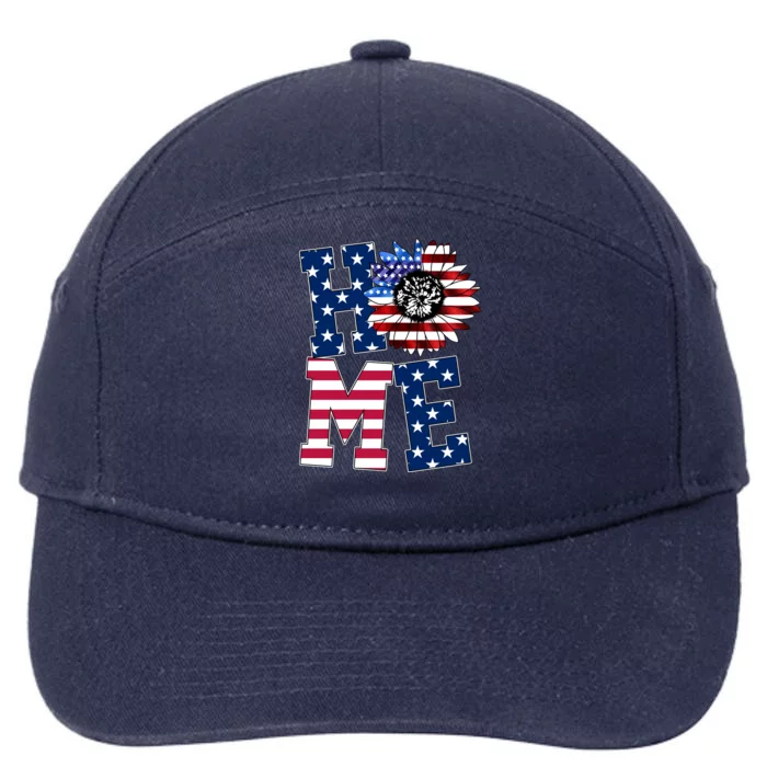 Home USA Sunflower Independence Day Celebration 7-Panel Snapback Hat