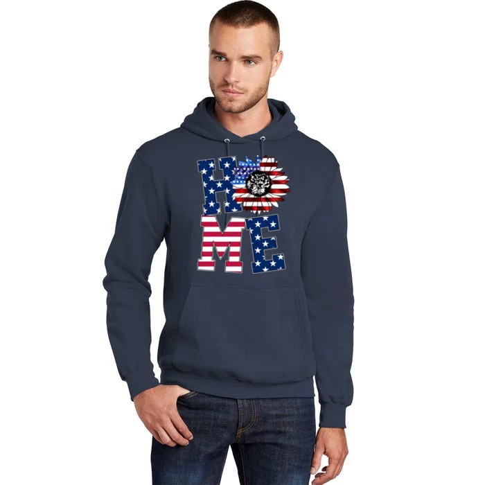 Home USA Sunflower Independence Day Celebration Tall Hoodie