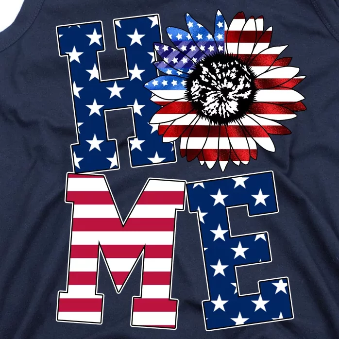 Home USA Sunflower Independence Day Celebration Tank Top