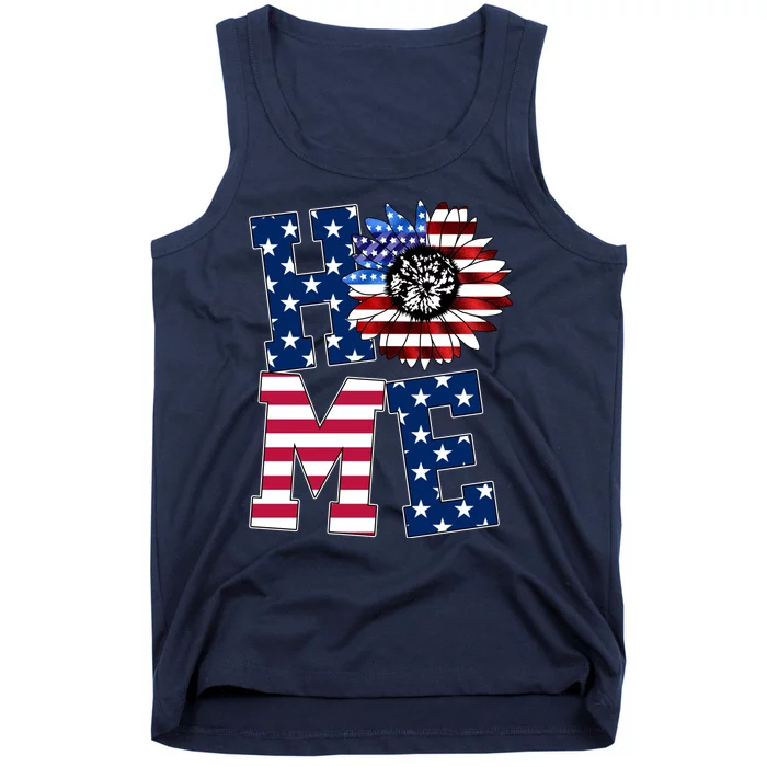 Home USA Sunflower Independence Day Celebration Tank Top