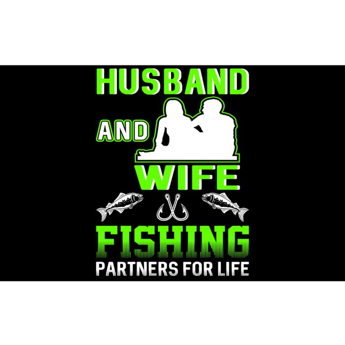 Husband and Wife Fishing Partners for Life Bumper Sticker