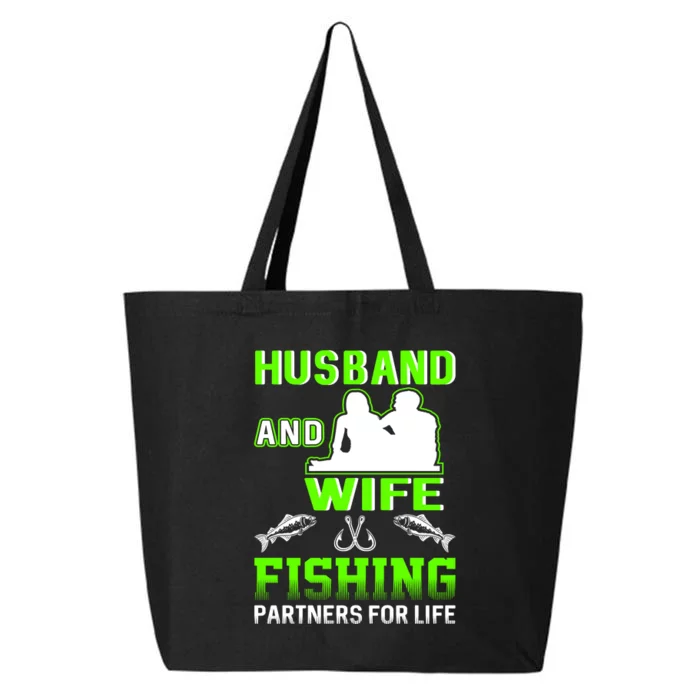 Husband and Wife Fishing Partners for Life 25L Jumbo Tote