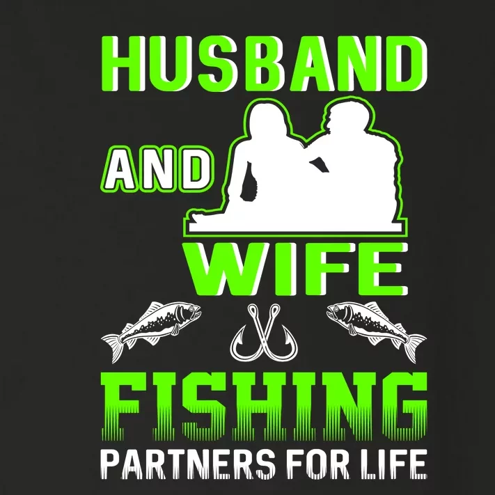 Husband and Wife Fishing Partners for Life Toddler Long Sleeve Shirt