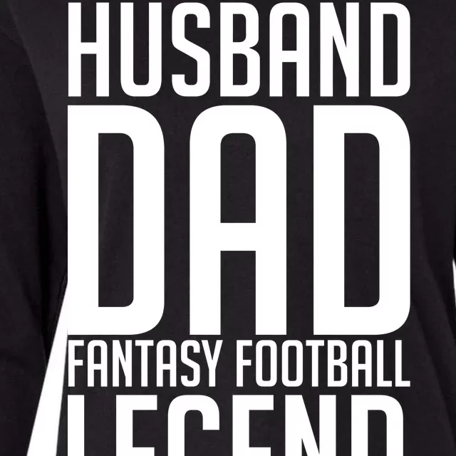 Husband Dad Fantasy Football Legend Womens Cotton Relaxed Long Sleeve T-Shirt