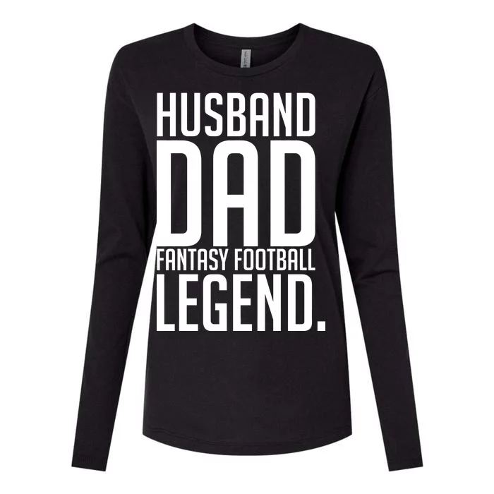 Husband Dad Fantasy Football Legend Womens Cotton Relaxed Long Sleeve T-Shirt