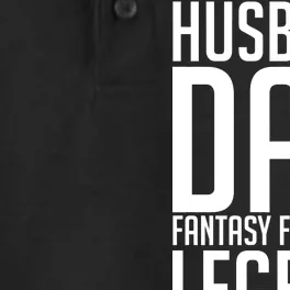 Husband Dad Fantasy Football Legend Dry Zone Grid Performance Polo