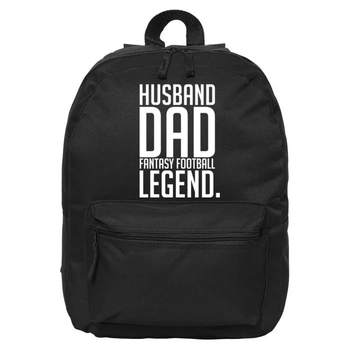 Husband Dad Fantasy Football Legend 16 in Basic Backpack