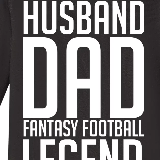 Husband Dad Fantasy Football Legend Baby Long Sleeve Bodysuit