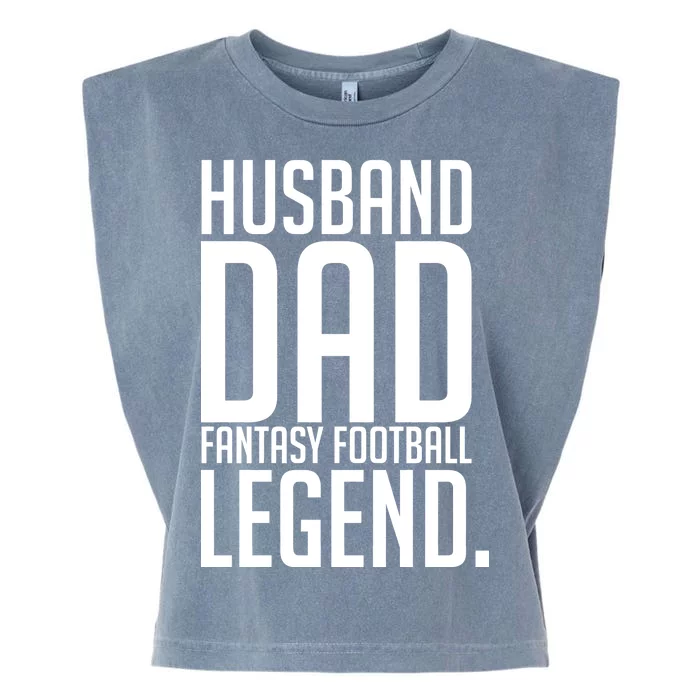 Husband Dad Fantasy Football Legend Garment-Dyed Women's Muscle Tee