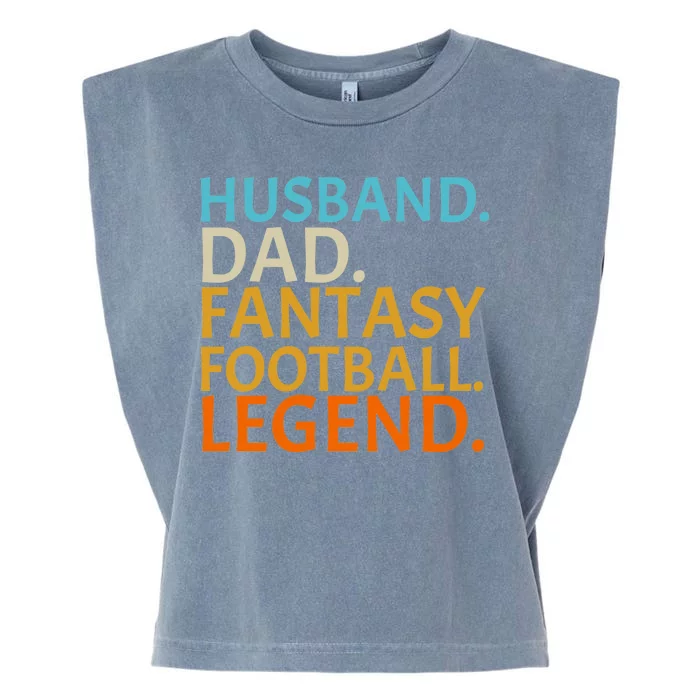 Husband Dad Fantasy Football Legend1 Garment-Dyed Women's Muscle Tee