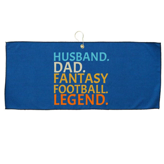 Husband Dad Fantasy Football Legend1 Large Microfiber Waffle Golf Towel