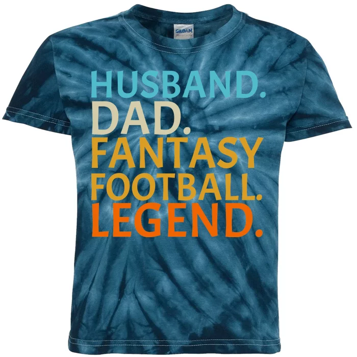 Husband Dad Fantasy Football Legend1 Kids Tie-Dye T-Shirt