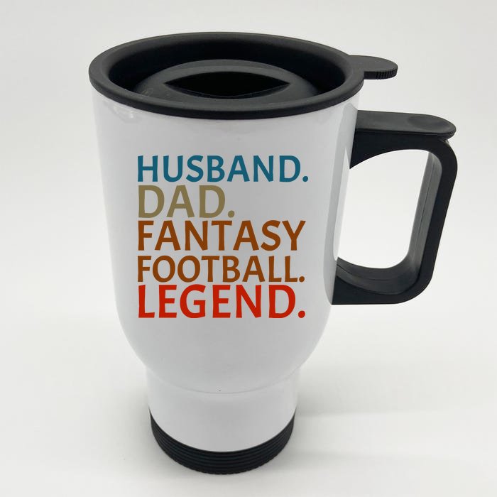 Husband Dad Fantasy Football Legend1 Front & Back Stainless Steel Travel Mug