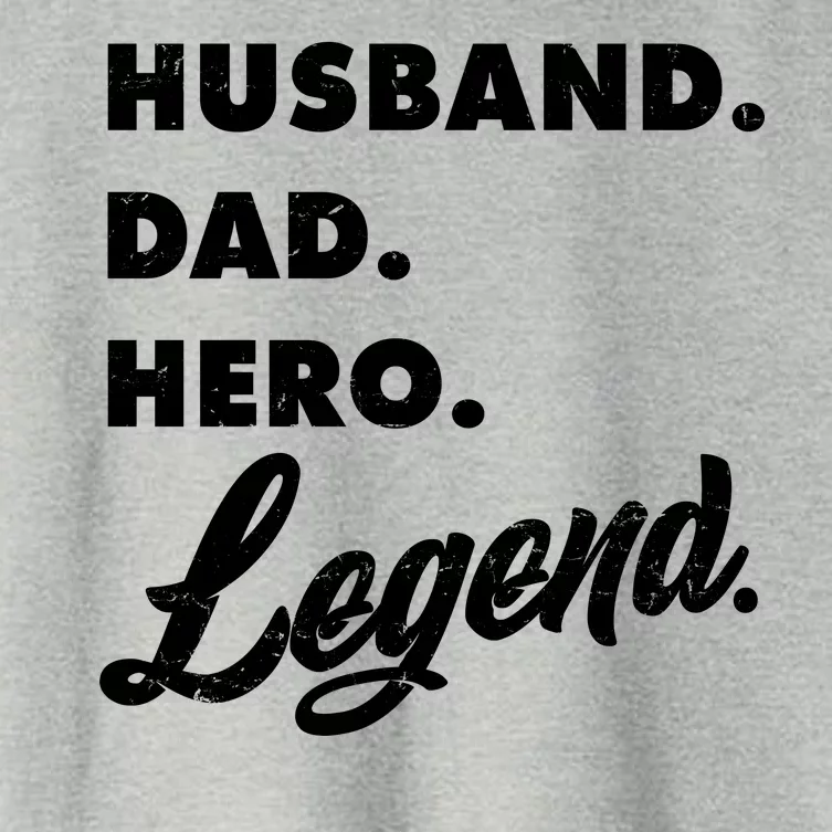 Husband Dad Hero Legend Women's Crop Top Tee