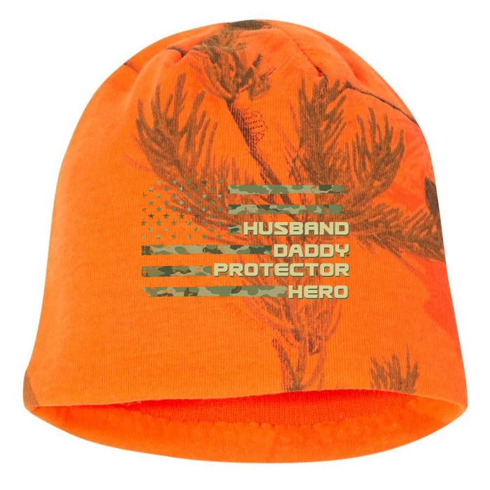 Husband Daddy Protection Hero US American Camo Flag Kati - Camo Knit Beanie