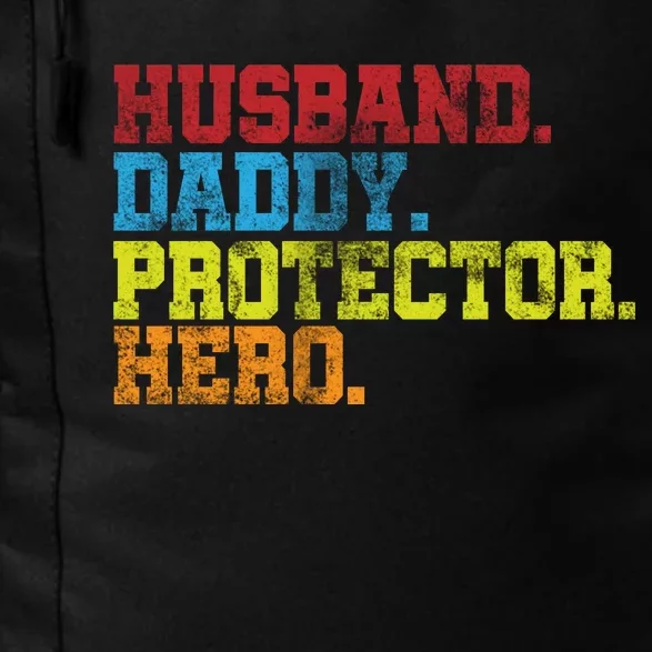 Husband Daddy Protector Hero Distressed Daily Commute Backpack