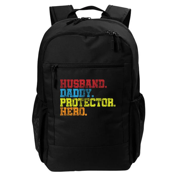 Husband Daddy Protector Hero Distressed Daily Commute Backpack