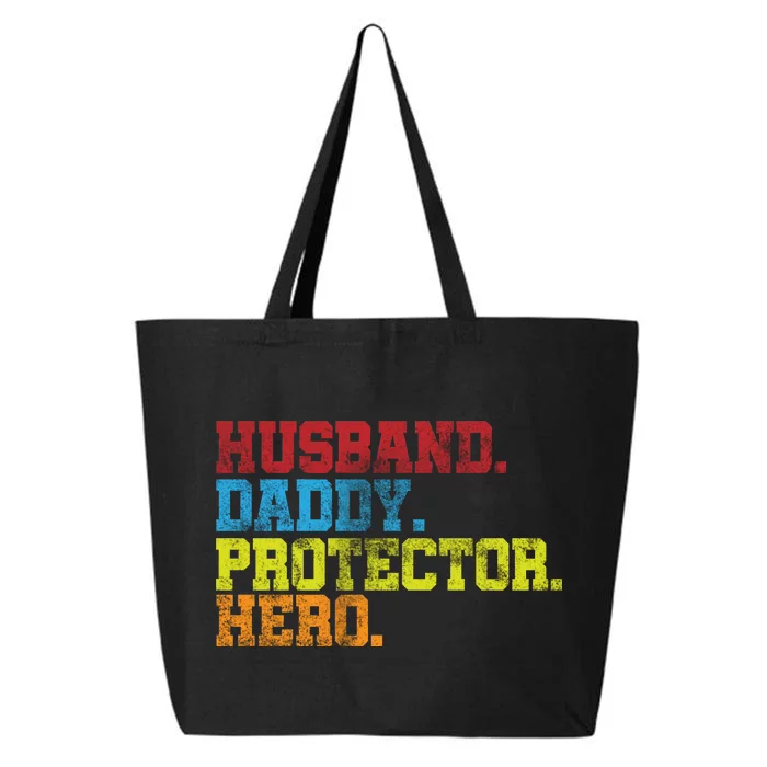 Husband Daddy Protector Hero Distressed 25L Jumbo Tote