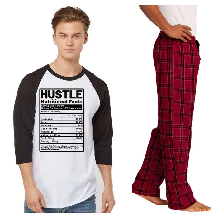 Hustle Nutrition Facts Values Raglan Sleeve Pajama Set